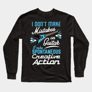 Vintage Rock-n-Roll Guitar - Spontaneous Action Long Sleeve T-Shirt